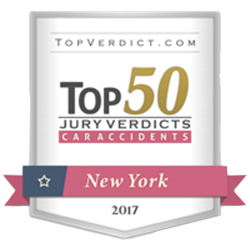 Top 50 Jury Verdicts Car Accidents New York 2017 badge